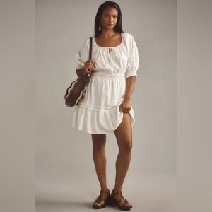 Anthropology Somerset Mini Dress - puff sleeve edition